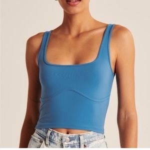 Abercrombie Blue Bustier Crop Top XS